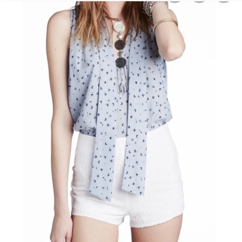 Free People blue tank
